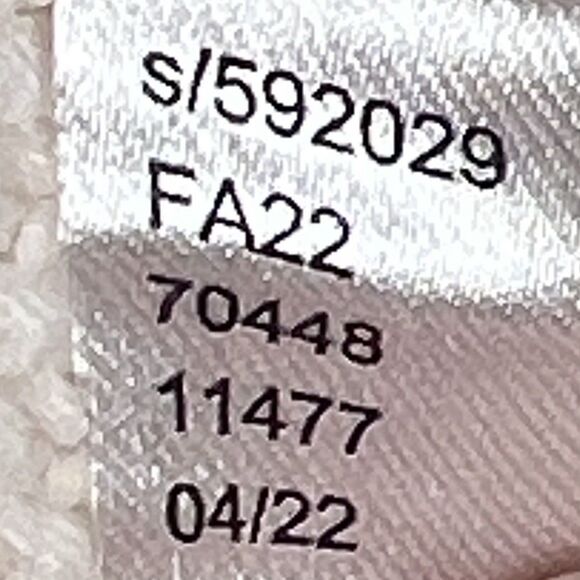 LOFT Sz L Chunky Knit V-neck Cropped Sweater Ivory 4 Button Cardigan - Picture 6 of 9